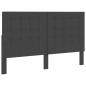 Preview: Boxspringbett Dunkelgrau Stoff 160x200 cm