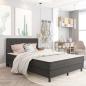 Preview: Boxspringbett Dunkelgrau Stoff 140x200 cm