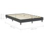 Preview: Boxspringbett Dunkelgrau Stoff 140x200 cm