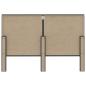 Preview: Boxspringbett Dunkelgrau Stoff 140x200 cm