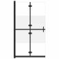 Preview: Faltbare begehbare Duschwand Halbmattiertes ESG-Glas 100x190 cm