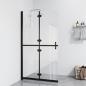 Preview: Faltbare begehbare Duschwand Halbmattiertes ESG-Glas 100x190 cm