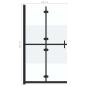 Preview: Faltbare begehbare Duschwand Halbmattiertes ESG-Glas 100x190 cm