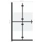 Preview: Faltbare begehbare Duschwand Halbmattiertes ESG-Glas 110x190 cm