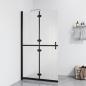 Preview: Faltbare begehbare Duschwand ESG-Glas mattiert 80x190 cm