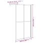 Preview: Duschwand für Walk-in Dusche 100x195cm Dunkles Sicherheitsglas
