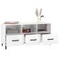 Preview: ARDEBO.de - TV-Schrank Hochglanz-Weiß 102x35x50 cm Holzwerkstoff
