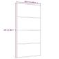 Preview: Schiebetür ESG Glas und Aluminium 102,5x205 cm Weiß
