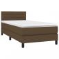 Preview: Boxspringbett mit Matratze Dunkelbraun 90x190 cm Stoff
