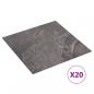 Preview: PVC-Fliesen Selbstklebend 20 Stk. 1,86 m² Schwarz