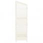 Preview: Geräteschuppen Weiß 102x52x174,5 cm Massivholz Tanne