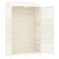 Preview: Geräteschuppen Weiß 102x52x174,5 cm Massivholz Tanne