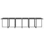 Preview: 13-tlg. Garten-Essgruppe mit Kissen Poly Rattan Grau