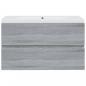 Preview: Waschbeckenschrank mit Einbaubecken Grau Sonoma Holzwerkstoff
