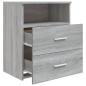 Preview: Nachttische 2 Stk. Grau Sonoma 50x32x60 cm