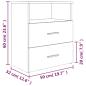 Preview: Nachttische 2 Stk. Grau Sonoma 50x32x60 cm