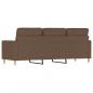Preview: 3-Sitzer-Sofa Braun 180 cm Stoff
