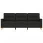 Preview: 3-Sitzer-Sofa Schwarz 180 cm Stoff