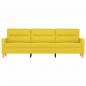 Preview: 3-Sitzer-Sofa Hellgelb 180 cm Stoff