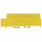 Preview: 3-Sitzer-Sofa Hellgelb 180 cm Stoff