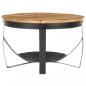 Preview: Couchtisch Ø68x43 cm Raues Mangoholz