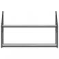 Preview: Wandregal 2 Fächer Grau Sonoma 80x21x51 cm Holzwerkstoff