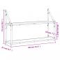 Preview: Wandregal 2 Fächer Grau Sonoma 80x21x51 cm Holzwerkstoff