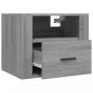 Preview: Wand-Nachttische 2 Stk. Grau Sonoma 50x36x40 cm