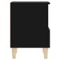Preview: Nachttisch Schwarz 40x35x50 cm