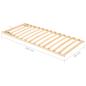 Preview: Lattenrost mit 13 Latten Verstellbares Kopfteil 90x200 cm