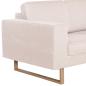 Preview: 2-Sitzer-Sofa Stoff Cremeweiß
