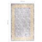 Preview: Teppich Waschbar Grau 160x230 cm Rutschfest