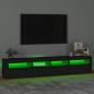 Preview: TV-Schrank mit LED-Leuchten Schwarz 210x35x40 cm