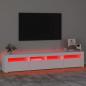 Preview: TV-Schrank mit LED-Leuchten Schwarz 210x35x40 cm