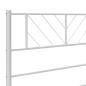 Preview: Bettgestell mit Kopfteil Metall Weiß 107x203 cm