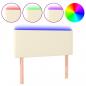 Preview: LED Kopfteil Creme 100x5x78/88 cm Kunstleder