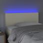 Preview: LED Kopfteil Creme 100x5x78/88 cm Kunstleder