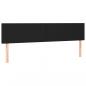Preview: LED Kopfteil Schwarz 200x5x78/88 cm Kunstleder