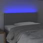 Preview: LED Kopfteil Hellgrau 80x5x78/88 cm Stoff