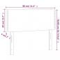 Preview: LED Kopfteil Hellgrau 80x5x78/88 cm Stoff