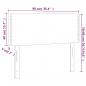 Preview: LED Kopfteil Schwarz 90x5x78/88 cm Kunstleder