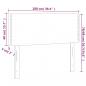 Preview: LED Kopfteil Creme 100x5x78/88 cm Kunstleder