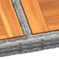 Preview: 11-tlg. Garten-Essgruppe Poly Rattan Grau