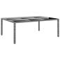 Preview: 11-tlg. Garten-Essgruppe Poly Rattan Grau