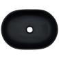 Preview: Aufsatzwaschbecken Schwarz und Grau Oval 47x33x13 cm Keramik