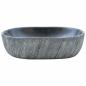 Preview: Aufsatzwaschbecken Schwarz und Grau Oval 47x33x13 cm Keramik