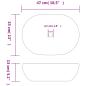 Preview: Aufsatzwaschbecken Schwarz und Grau Oval 47x33x13 cm Keramik