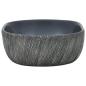 Preview: Aufsatzwaschbecken Schwarz und Grau Oval 47x33x13 cm Keramik