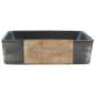 Preview: Aufsatzwaschbecken Schwarz Braun Rechteck 46x35,5x13cm Keramik