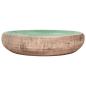 Preview: Aufsatzwaschbecken Grün und Braun Oval 59x40x15 cm Keramik